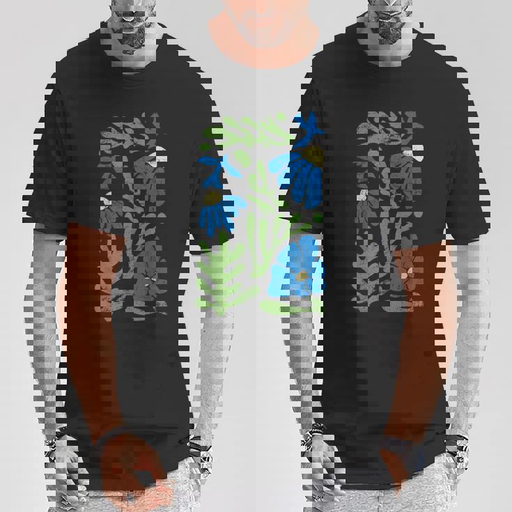 マティス 絵画 美的 造花 抽象 秋 Tシャツ 面白い贈り物