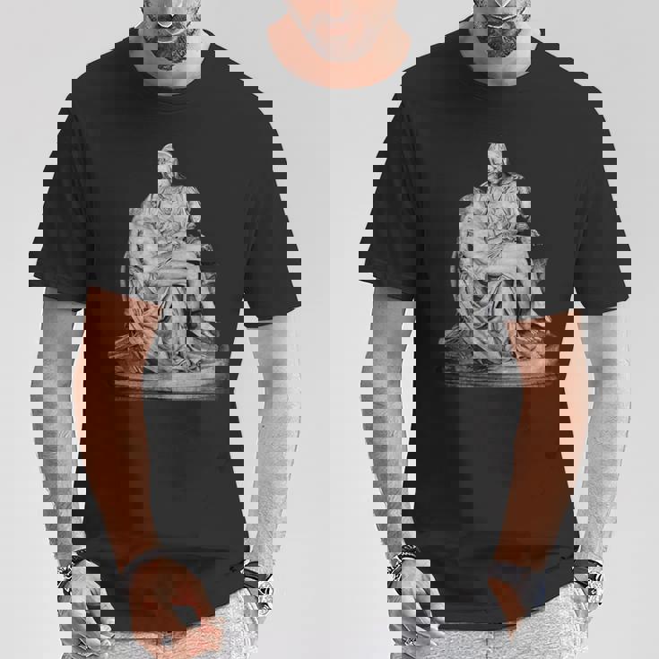 マドンナ・デッラ・ピエタ ミケランジェロ Tシャツ 面白い贈り物