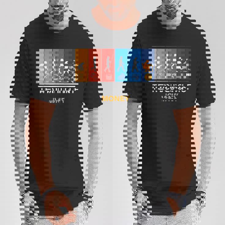 マネーの進化 ビットコイン Btc暗号通貨 Tシャツ 面白い贈り物