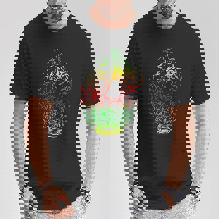 マリファナ スカル ボング 大麻 ウィード 420 ラスタ ギフト Tシャツ 面白い贈り物