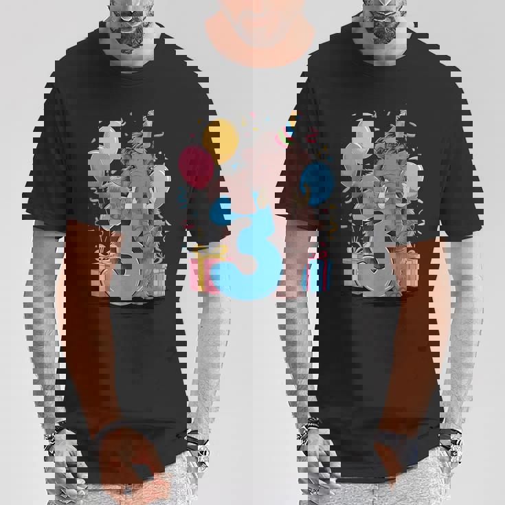 マンモス 3歳の誕生日 男の子 女の子 3歳 3歳 マンモス Tシャツ 面白い贈り物