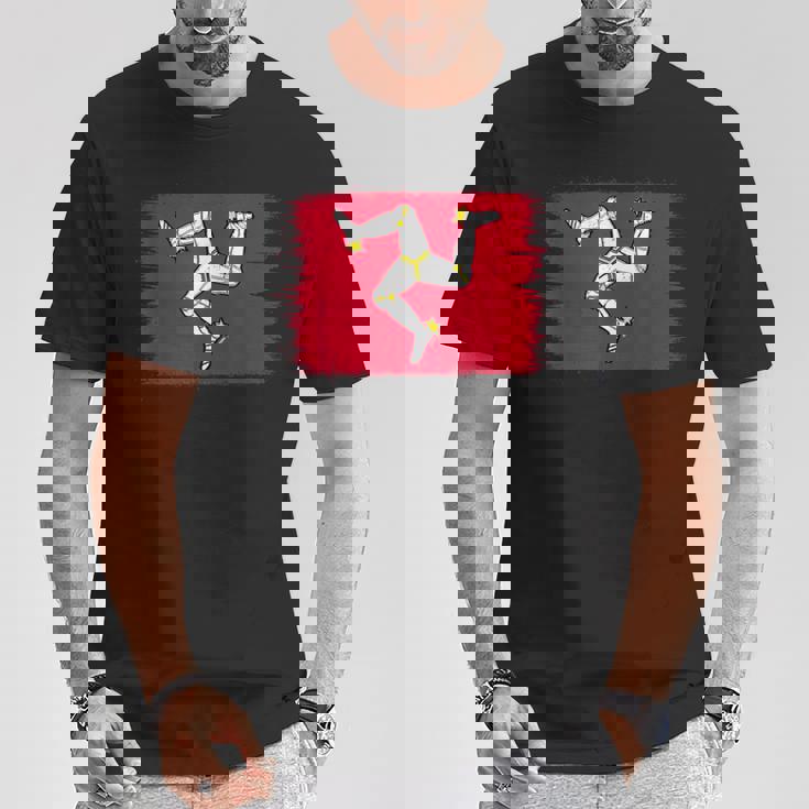 マン島の旗、マンクスの旗、トリスケリオン。ティンウォルドの日に。 Tシャツ 面白い贈り物