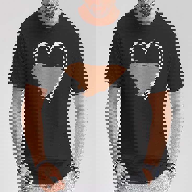 マーモット ハート マーモット アニマル ズークピーパー Tシャツ 面白い贈り物