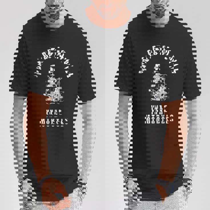 ミニ バイク ハーレー Hd ミニ チョッパー ボバーツイン エボ ショベル パン ヘッド ストリート オールドスク Tシャツ 面白い贈り物