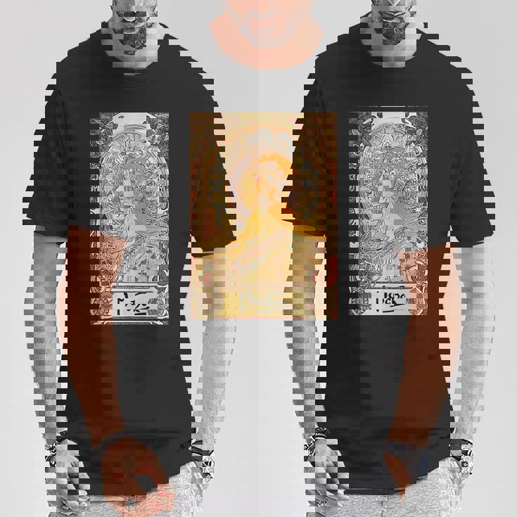 ミュシャ ゾディアック アールヌーボー アルフォンス。 Tシャツ 面白い贈り物