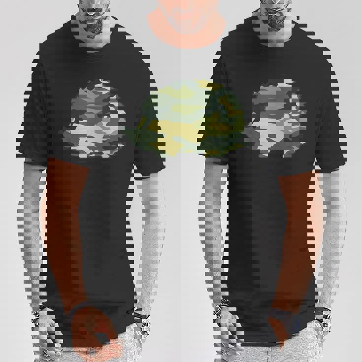 ミリタリー ハリネズミ 迷彩柄 メンズ プリント Us Rodenteteran ギフト Tシャツ 面白い贈り物