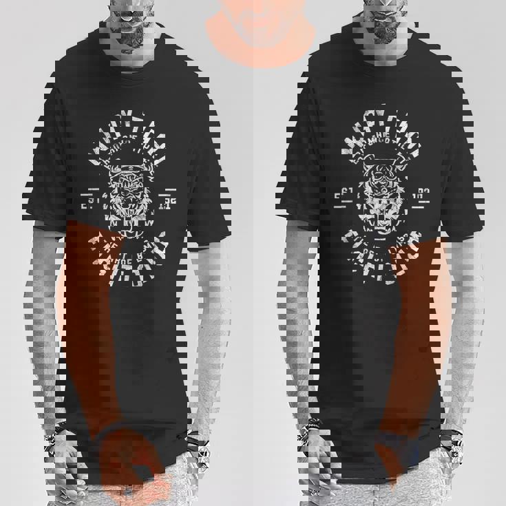 ムエタイ ファイトクラブ タイガー キックボクシング Tシャツ 面白い贈り物