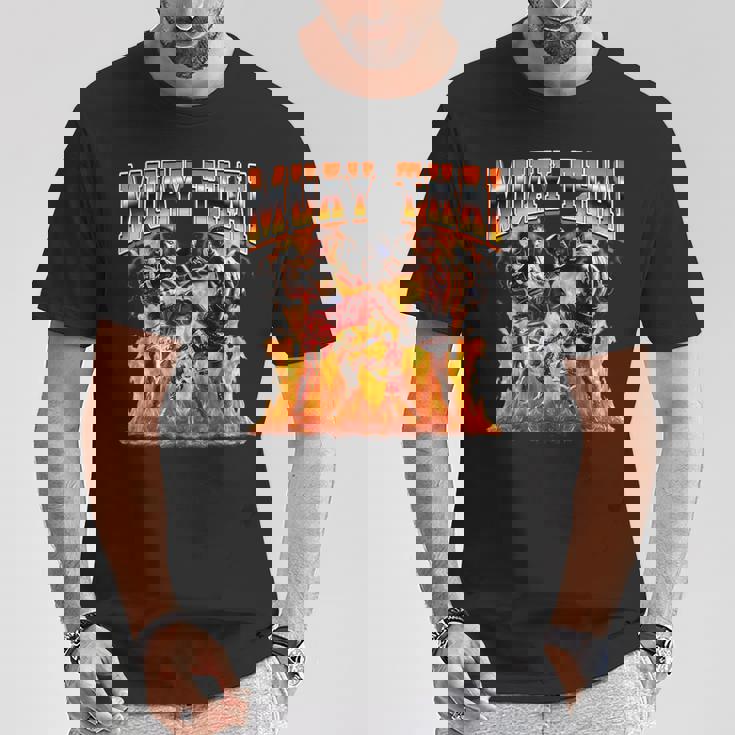 ムエタイタイボクシングフレーム90年代ブーツレッグスタイル Tシャツ 面白い贈り物