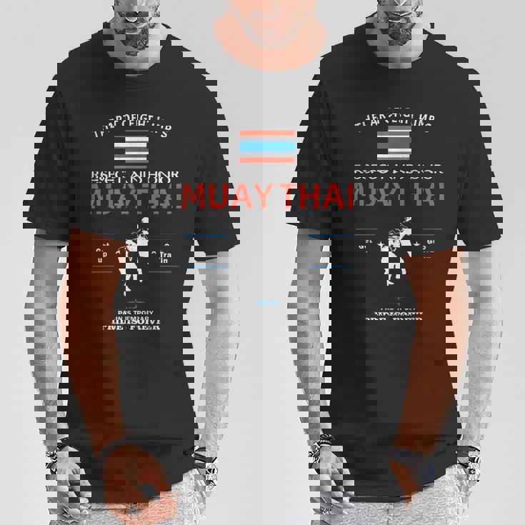 ムエタイ戦闘機 タイ国旗 ムエタイ Tシャツ 面白い贈り物