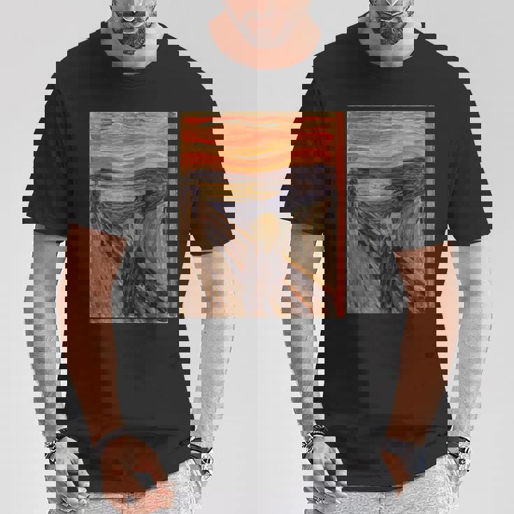 ムンクの叫び【世界の名画】エドヴァルド・ムンク Edvard Munch 美術館アート Tシャツ 面白い贈り物