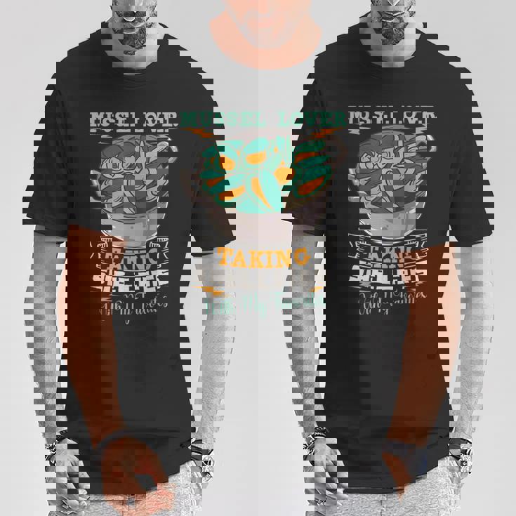 ムール貝 シーフード 貝 料理 グルメ 料理用 Tシャツ 面白い贈り物