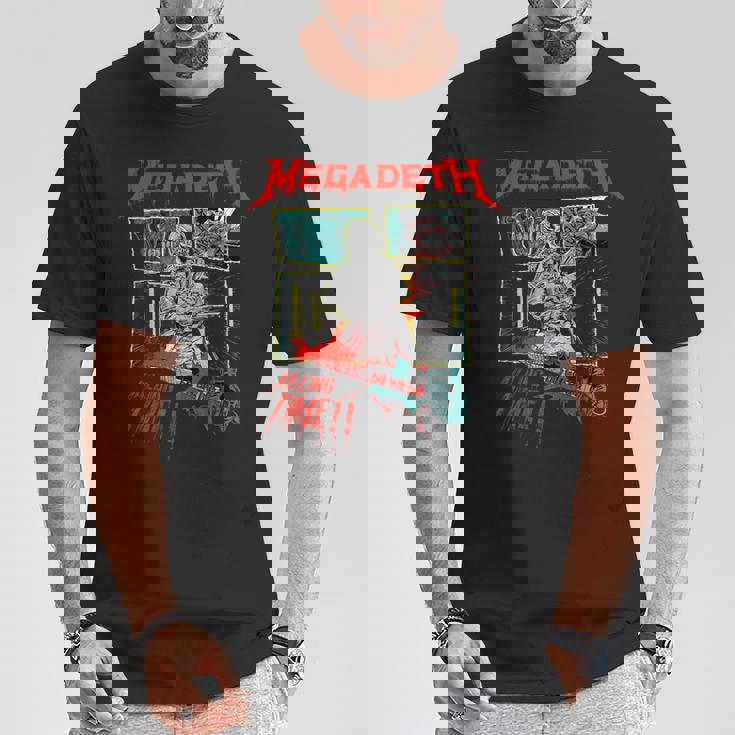 メガデス 世界をつぶす。暇つぶし。 Tシャツ 面白い贈り物
