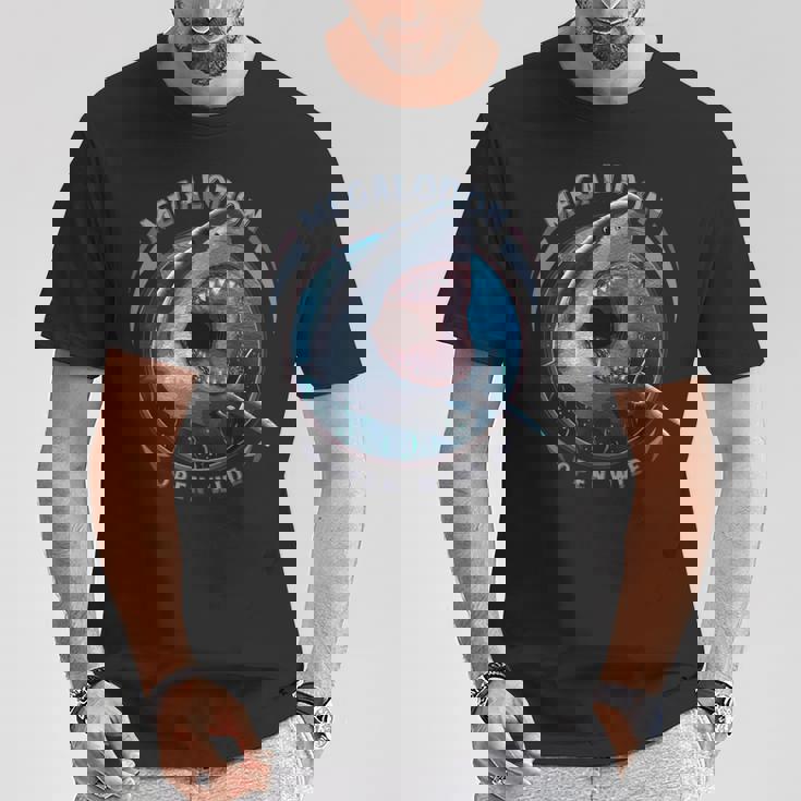 メガロドンジャイアントシャーク Tシャツ 面白い贈り物