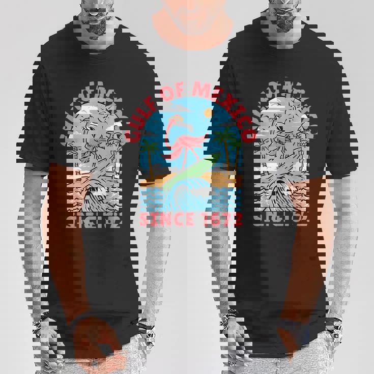 メキシコ湾 フラミンゴ メキシコ湾 1672年以来 Tシャツ 面白い贈り物