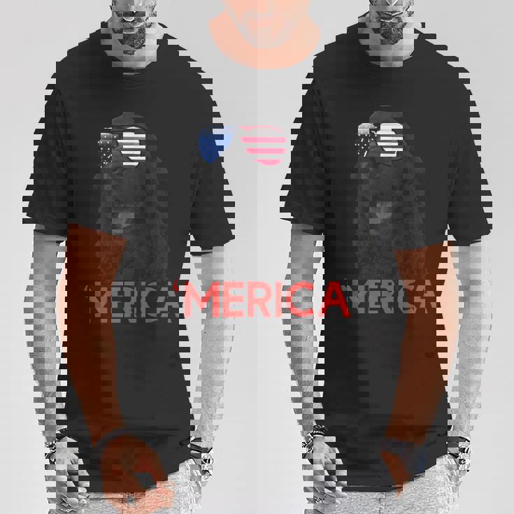 メリカ Englsh Cockerspaniel アメリカ国旗 7月4日 Tシャツ 面白い贈り物