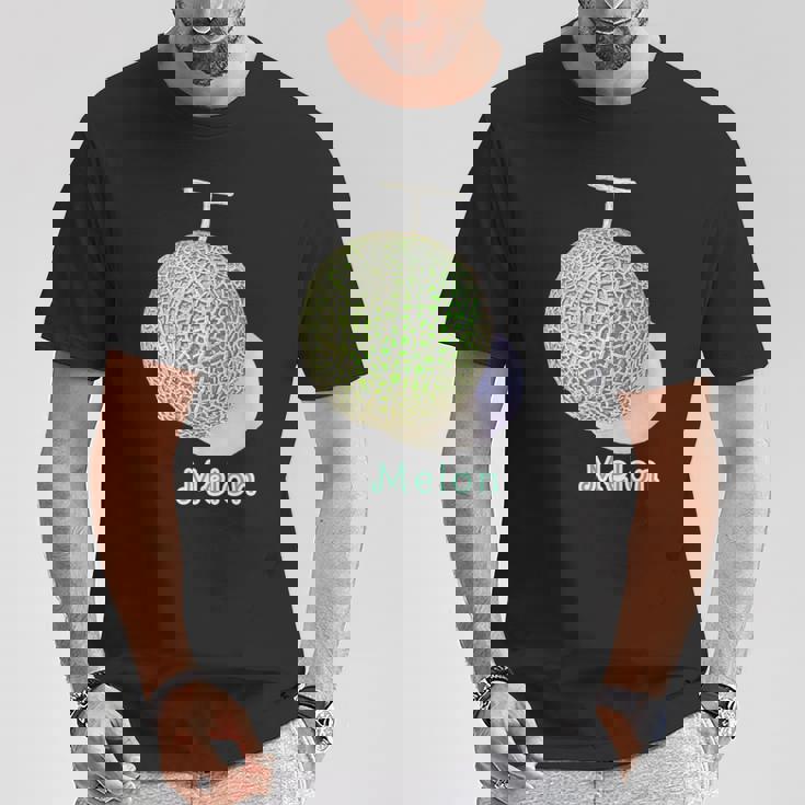 メロン Melon 『フルーツ ポップ』果物 リアル シンプル かわいい イラスト Tシャツ 面白い贈り物