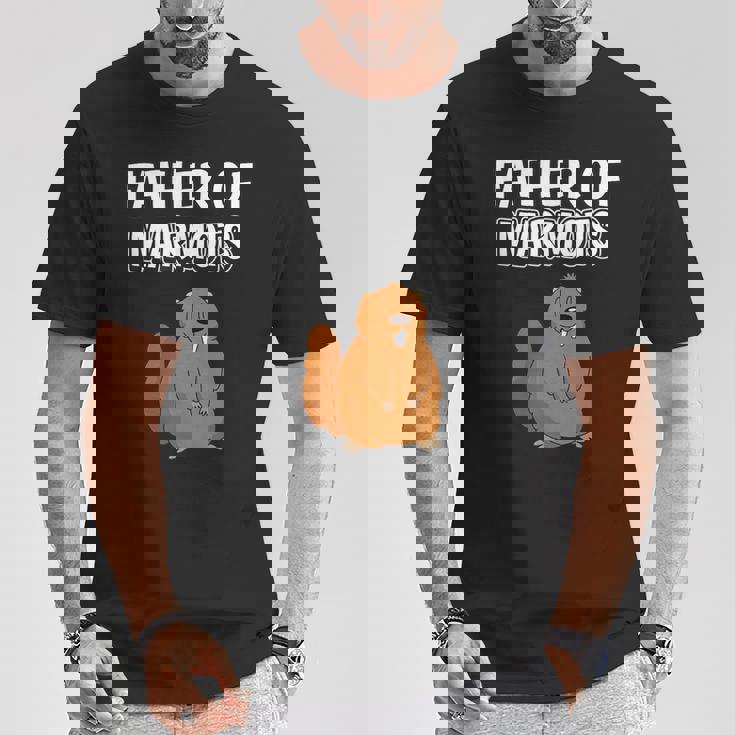 メンズ・ボーイズ・マーモット・パパ 父の日 マーモットの父 Tシャツ 面白い贈り物