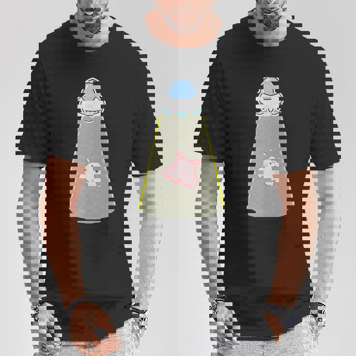 メンダコ《Ufo 遭遇》【どうぶつフレンズ】水族館 ゆるくて かわいい 面白い 動物 キャラクター Tシャツ 面白い贈り物