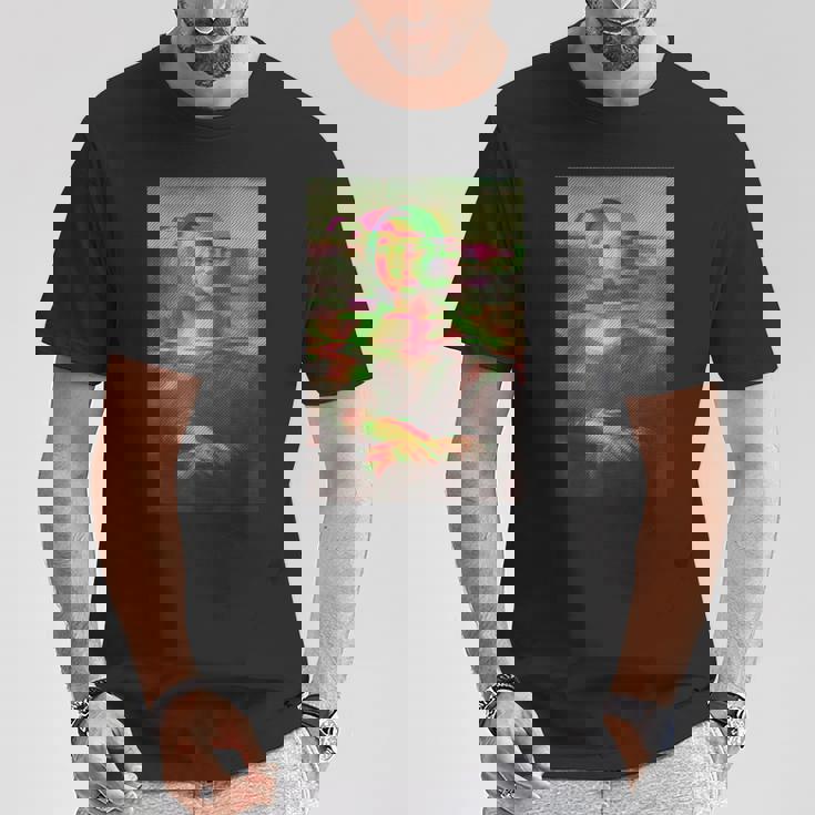 モナリザ有名な絵画アートワークレオナルドダヴィンチギフト Mona Lisa Tシャツ 面白い贈り物