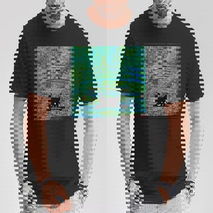 モネの睡蓮の池 Tシャツ 面白い贈り物