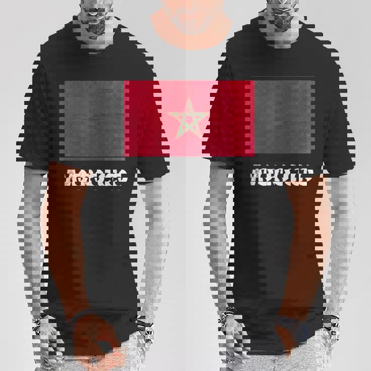 モロッコ国旗tシャツ Tシャツ 面白い贈り物