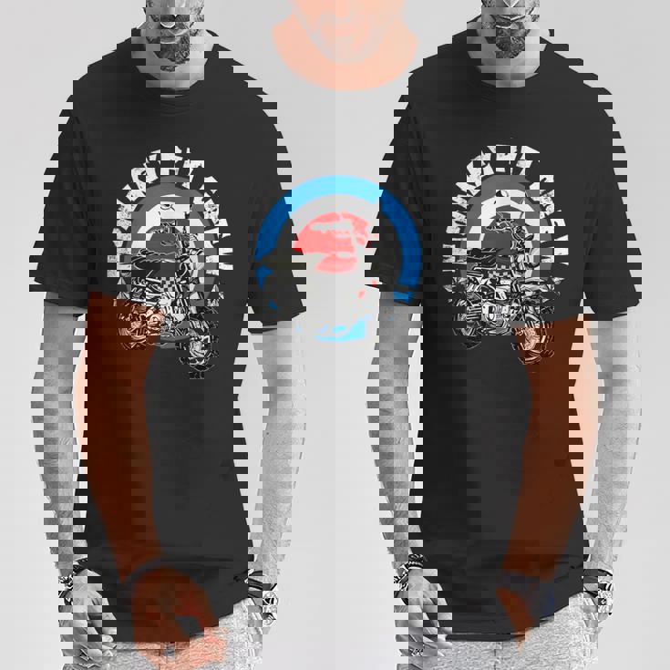 モンキーバイクピットクルーロゴ Tシャツ 面白い贈り物