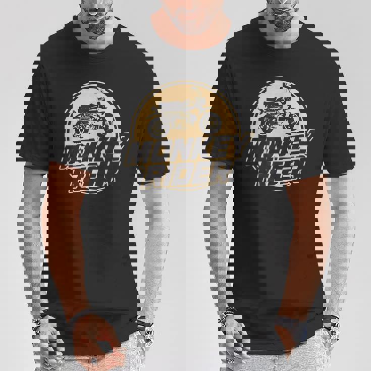 モンキーバイクライダーレトロクラシック原付オートバイtシャツ Tシャツ 面白い贈り物