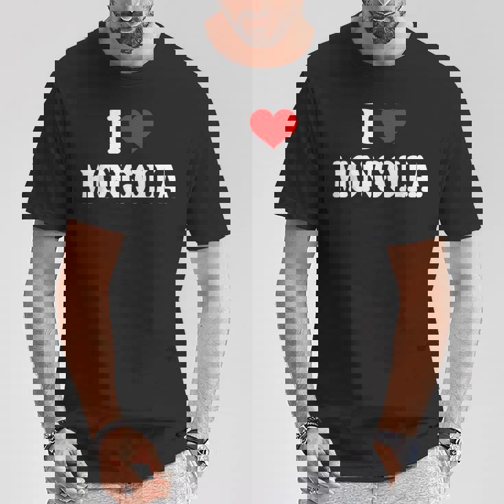 モンゴル I Love Mongolia Tシャツ 面白い贈り物