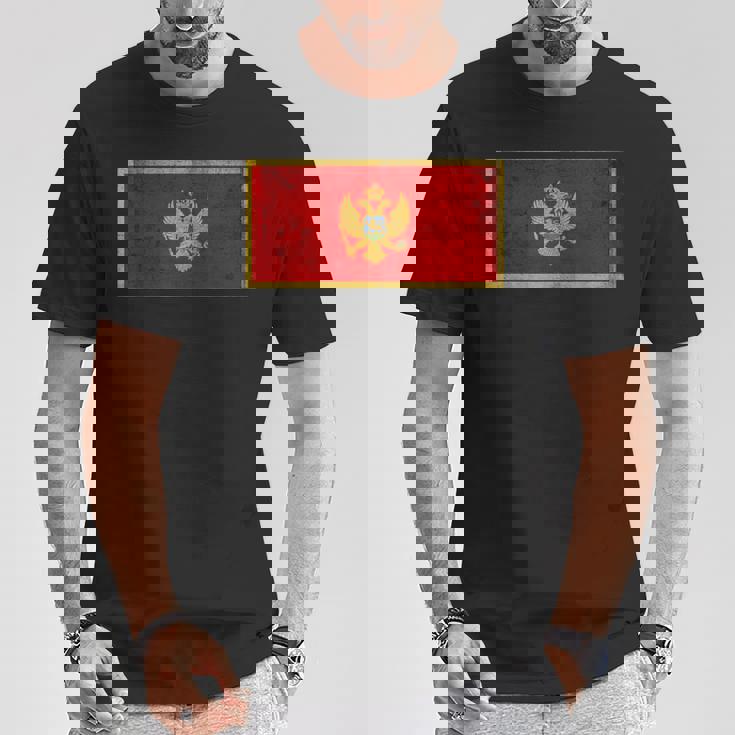 モンテネグロ国旗グラフィック メンズ レディース キッズ Tシャツ 面白い贈り物