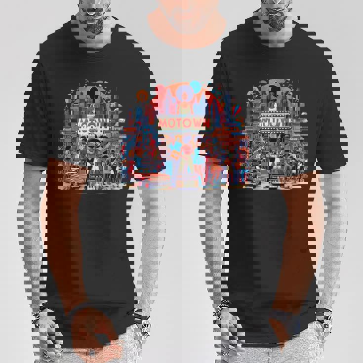 モータウン時代の懐かしい音楽デザイン Tシャツ 面白い贈り物