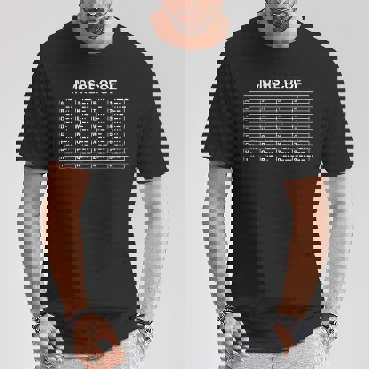 モールス信号チャート文字番号翻訳者ギフト Morse Code Tシャツ 面白い贈り物
