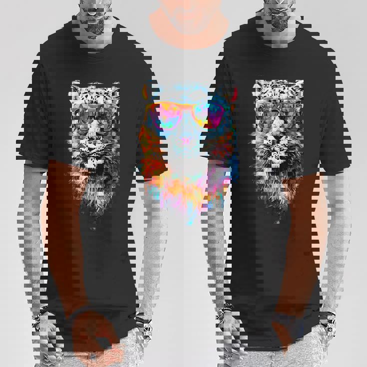 ユキヒョウ パンサー 大型ネコ科動物 ユキヒョウ Tシャツ 面白い贈り物