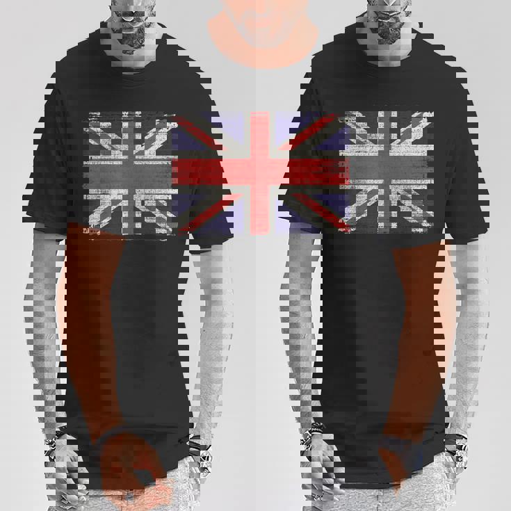 ユニオンジャック ヴィンテージ 英国国旗 ブリティッシュレトロフラッグ Tシャツ 面白い贈り物