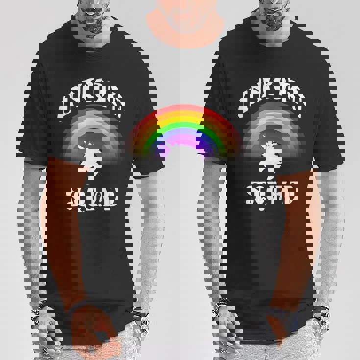 ユニコーン分隊チームユニコーンアパレルかわいいユニコーン恋人ギフト Tシャツ 面白い贈り物