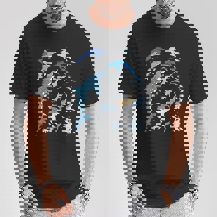 ヨシキリザメ アオザメ シュモクザメ ジンベエザメ Tシャツ 面白い贈り物