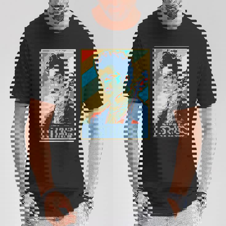 ヨハン・シュトラウス ポスター ミュージシャン 作曲家 Tシャツ 面白い贈り物