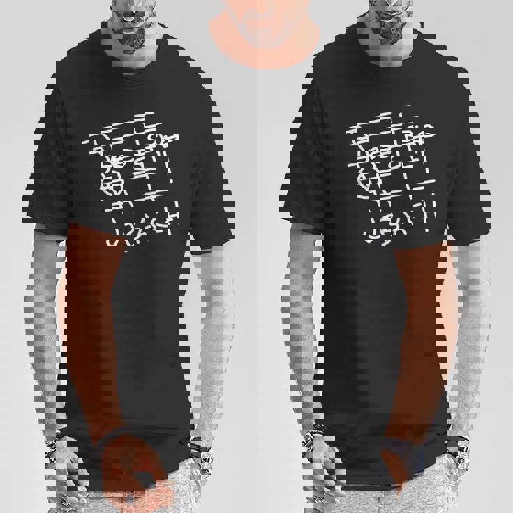 ヨハン・セバスティアン・バッハ「B-A-C-H」ミュージシャンへの音楽ギフト Tシャツ 面白い贈り物