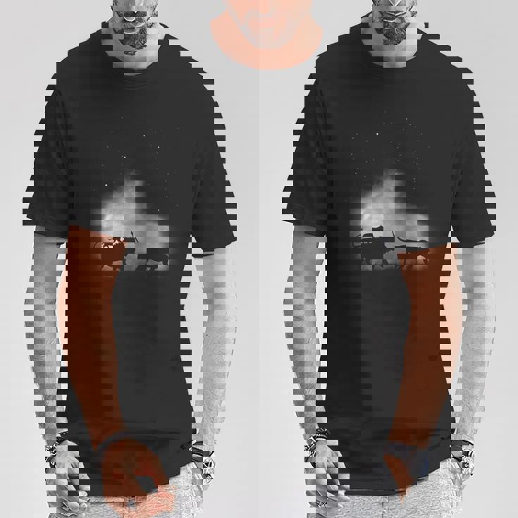 ライオンファミリー野生のアフリカ動物美しい Tシャツ 面白い贈り物