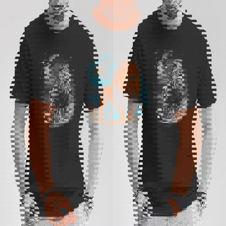 ライオン愛好家 カラフルな動物園の動物のライオン Tシャツ 面白い贈り物