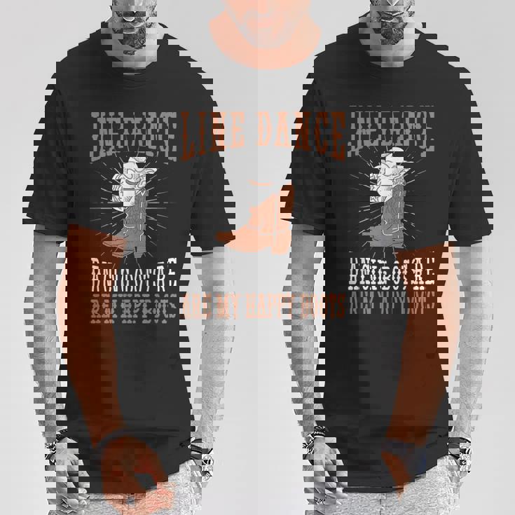 ライン ダンス ブーツ カントリー ダンス グループ ライン ダンス Tシャツ 面白い贈り物