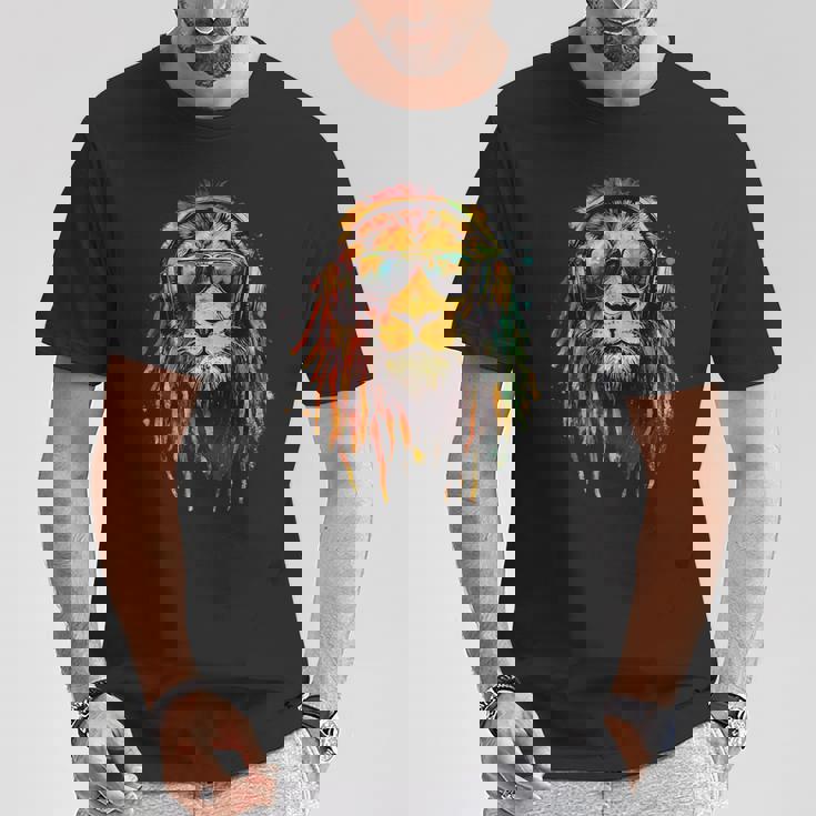 ラスタ・レゲエ Dj ユダのライオン・ラスタファリアン・ルーツ ジャマイカ Tシャツ 面白い贈り物