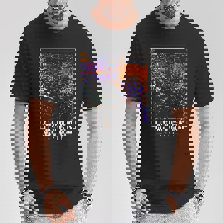 ラスベガス 夜のネバダスカイライン お土産 ラスベガス Tシャツ 面白い贈り物