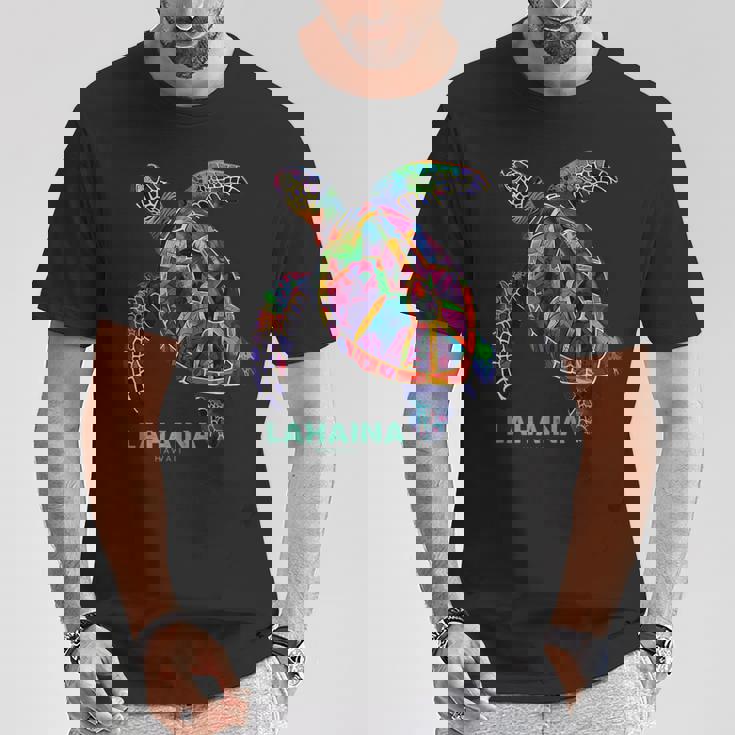ラハイナ マウイ ハワイ ティー ダイビング バケーション サーフィン ウミガメ Tシャツ 面白い贈り物