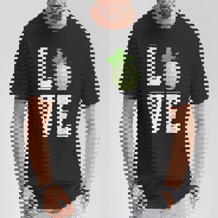 ラブカンタロープ メロン アウトフィット マスクメロン Tシャツ 面白い贈り物