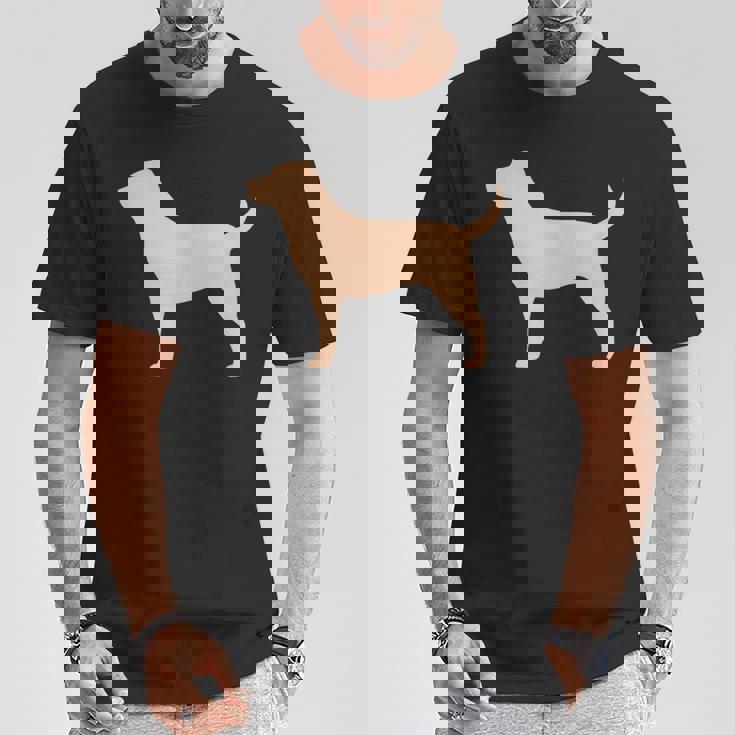 ラブラドールレトリバー 犬のシルエット Tシャツ 面白い贈り物