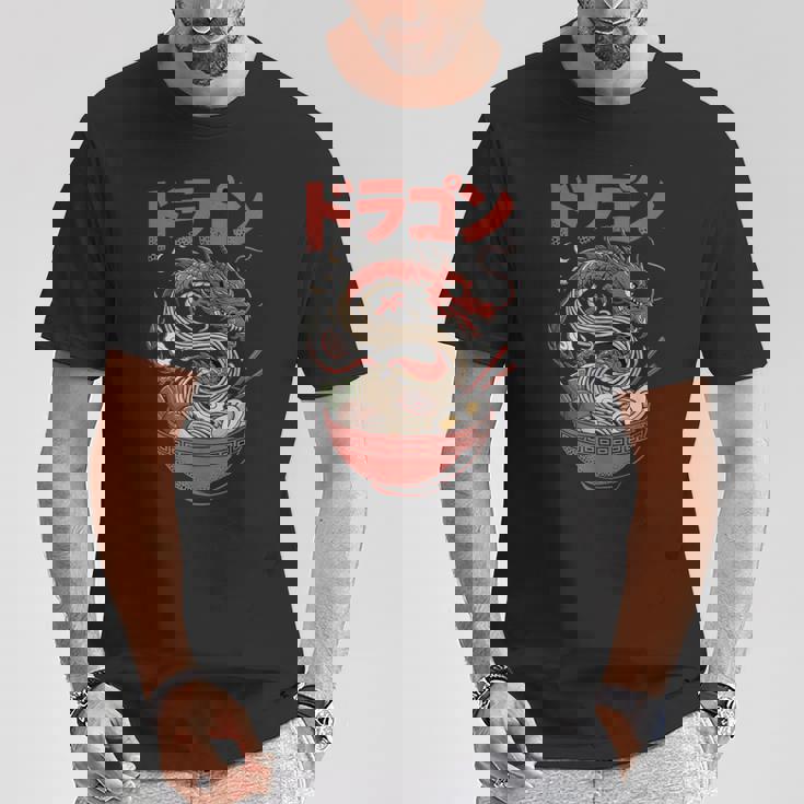 ラーメン ドラゴン アジアンスタイル ポップカルチャー 03 Tシャツ 面白い贈り物