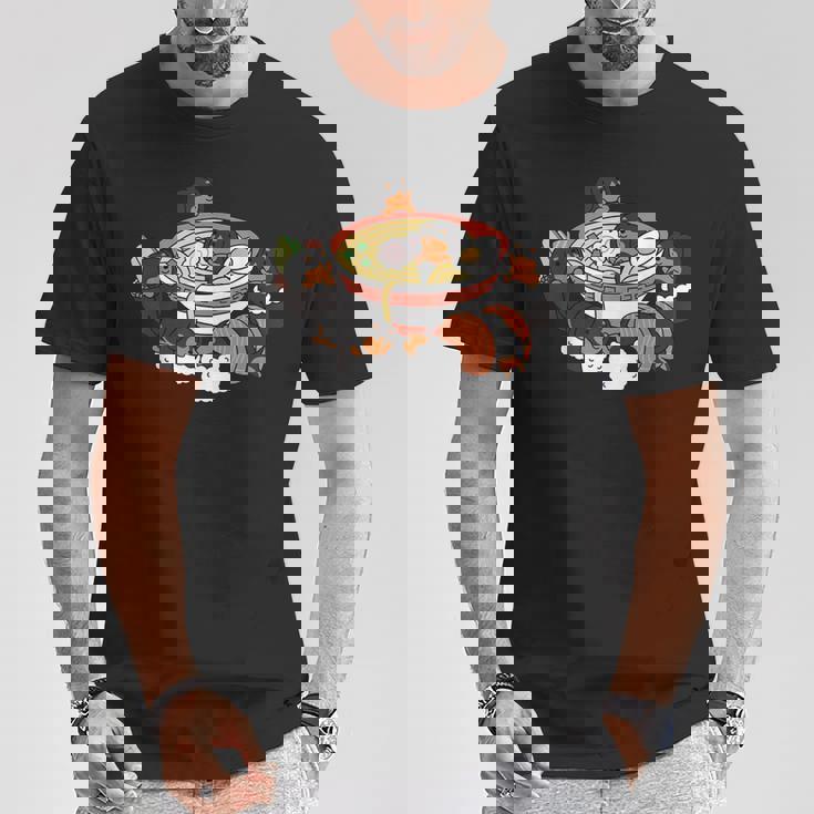 ラーメン寿司ダックスフント犬 Tシャツ 面白い贈り物