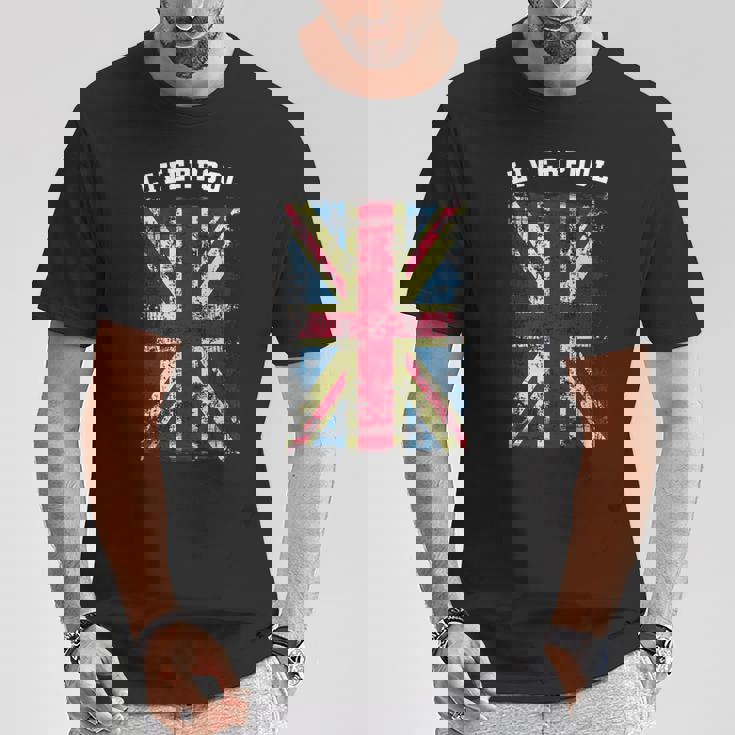 リバプール ギフト リバプール イングランド グレートブリテン Tシャツ 面白い贈り物