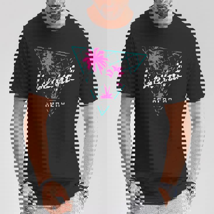 リバプールイングランドレトロ80年代tシャツ Tシャツ 面白い贈り物