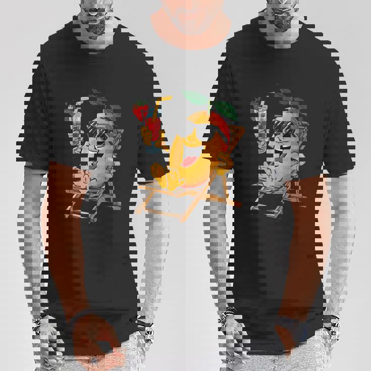 リラックスフルーツマンゴー Tシャツ 面白い贈り物